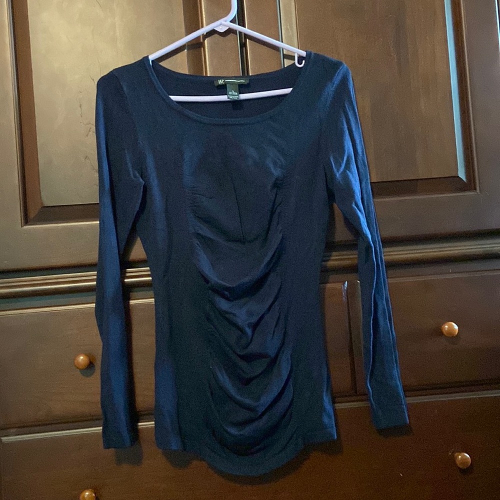 Inc sweater top with frilled stomach